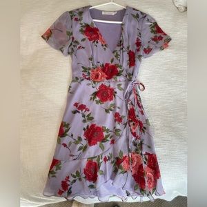 Violet Floral Dress